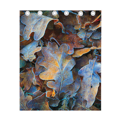 Frozen Oak leaf Print Curtain