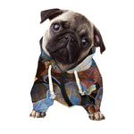 Frozen Oak leaf Print Dog Zip Up Hoodie