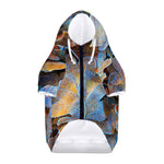 Frozen Oak leaf Print Dog Zip Up Hoodie