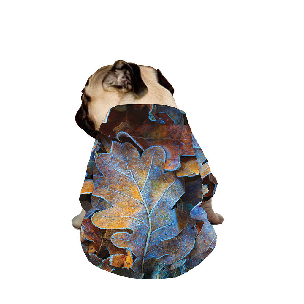 Frozen Oak leaf Print Dog Zip Up Jacket