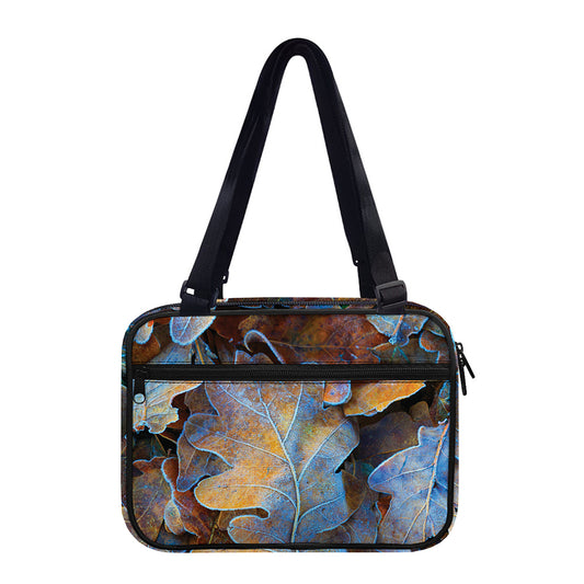 Frozen Oak leaf Print Double Strap Bible Bag