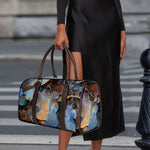 Frozen Oak leaf Print Duffle Bag