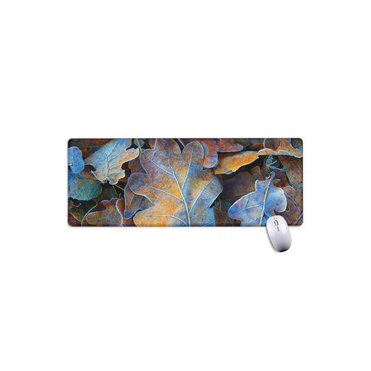 Frozen Oak leaf Print Extended Mouse Pad