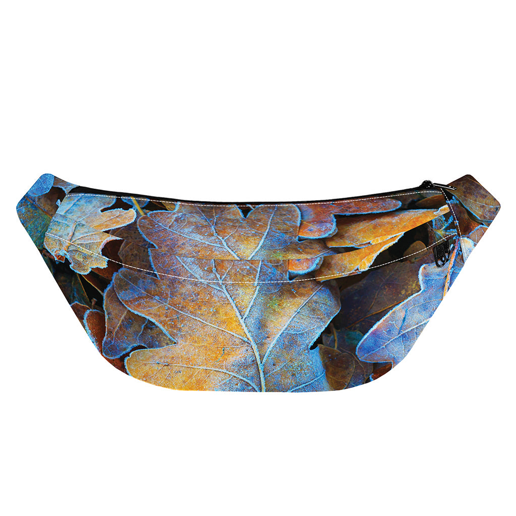 Frozen Oak leaf Print Fanny Pack