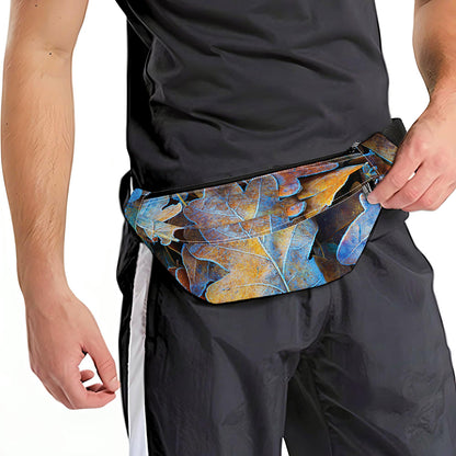 Frozen Oak leaf Print Fanny Pack