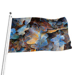 Frozen Oak leaf Print Flag