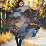 Frozen Oak leaf Print Foldable Umbrella