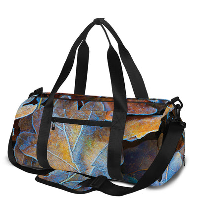 Frozen Oak leaf Print Gym Bag