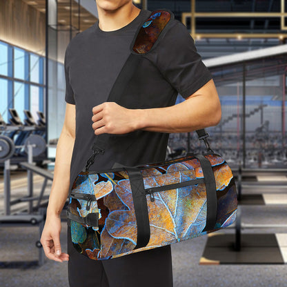 Frozen Oak leaf Print Gym Bag