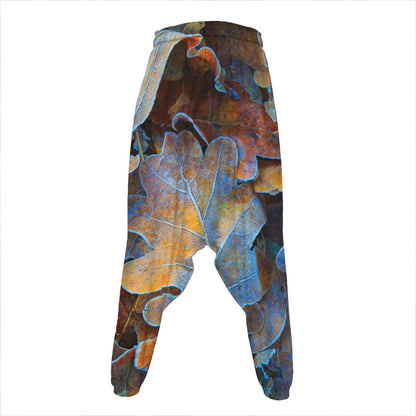 Frozen Oak leaf Print Hammer Pants