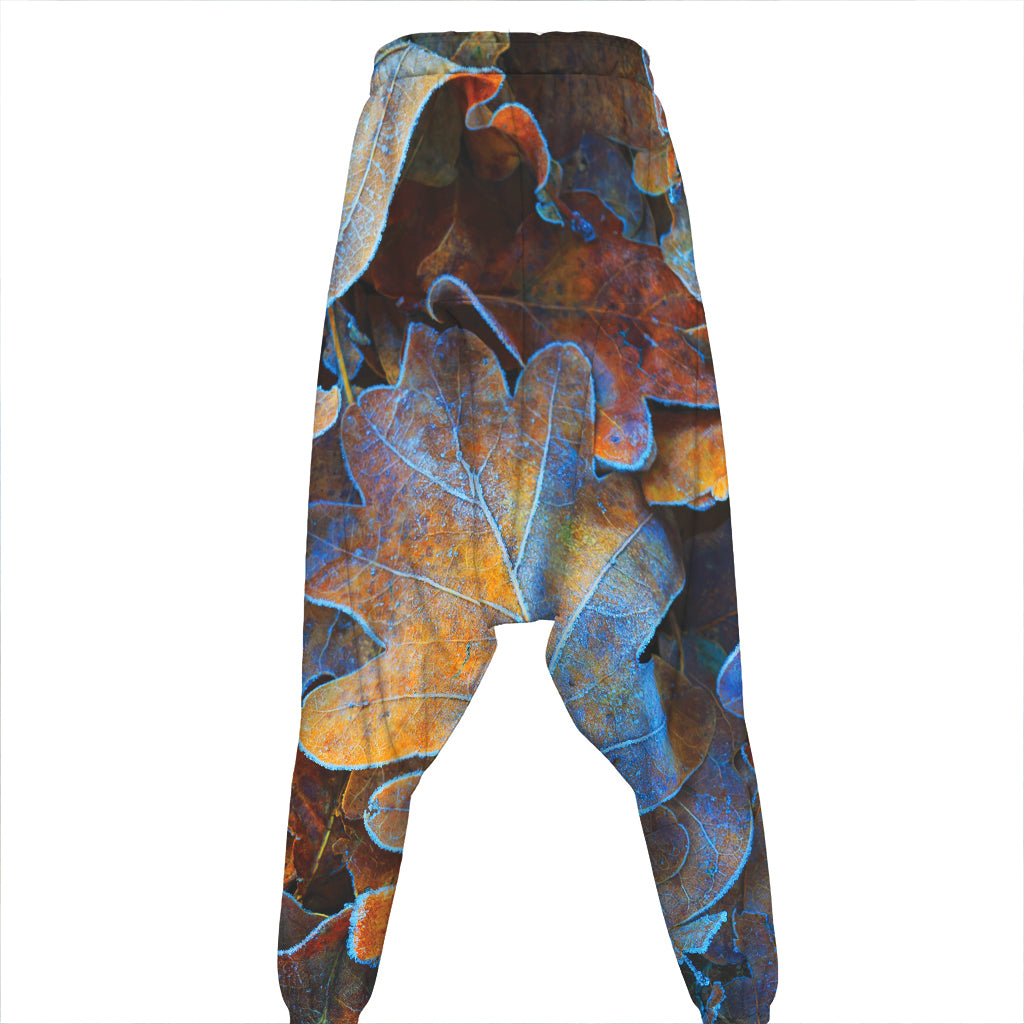 Frozen Oak leaf Print Hammer Pants
