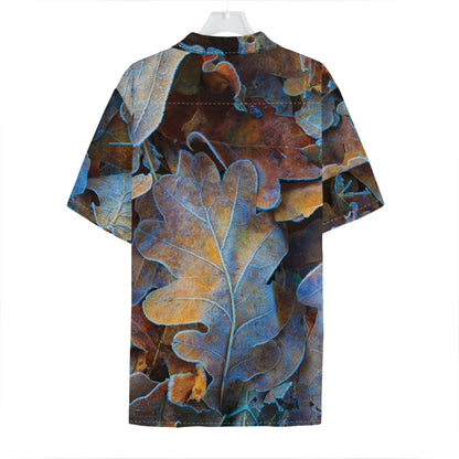 Frozen Oak leaf Print Hawaiian Shirt