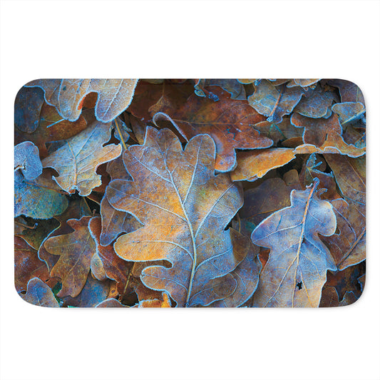 Frozen Oak leaf Print Indoor Door Mat