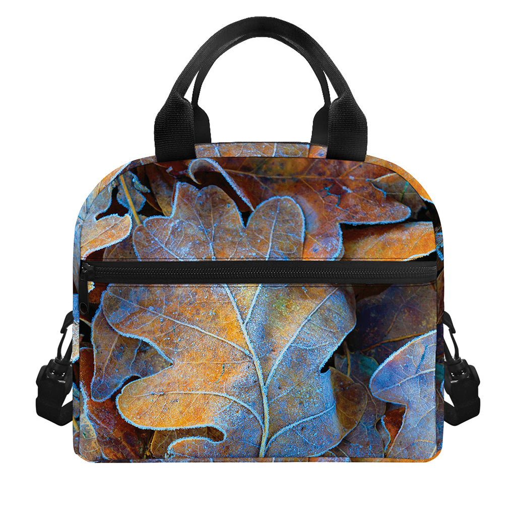 Frozen Oak leaf Print Insulated Lunch Bag