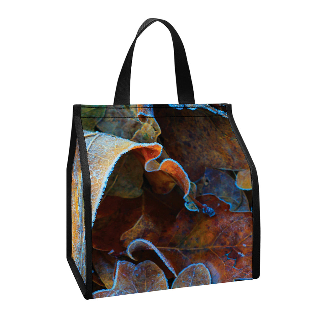 Frozen Oak leaf Print Insulated Lunch Tote