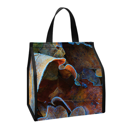 Frozen Oak leaf Print Insulated Lunch Tote