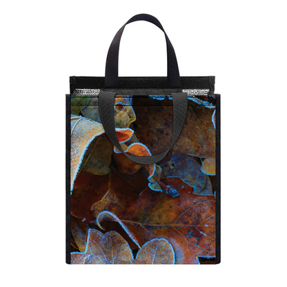 Frozen Oak leaf Print Insulated Lunch Tote