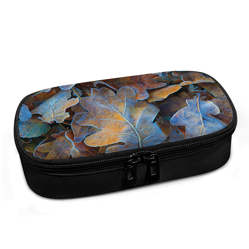 Frozen Oak leaf Print Insulin Cooler Travel Case