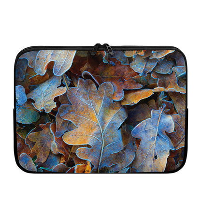 Frozen Oak leaf Print Laptop Sleeve