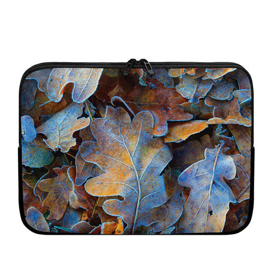 Frozen Oak leaf Print Laptop Sleeve