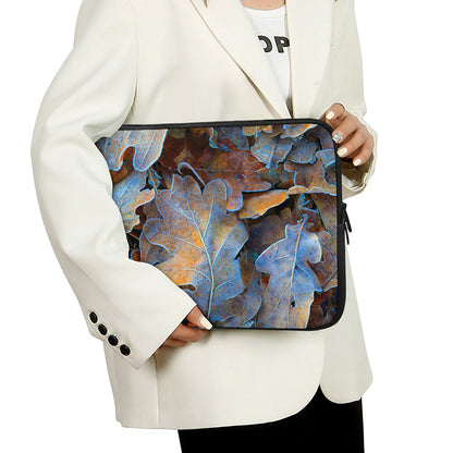 Frozen Oak leaf Print Laptop Sleeve