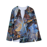 Frozen Oak leaf Print Long Sleeve Short Coat