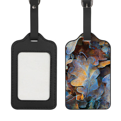 Frozen Oak leaf Print Luggage Tag