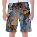 Frozen Oak leaf Print Men's Beach Shorts