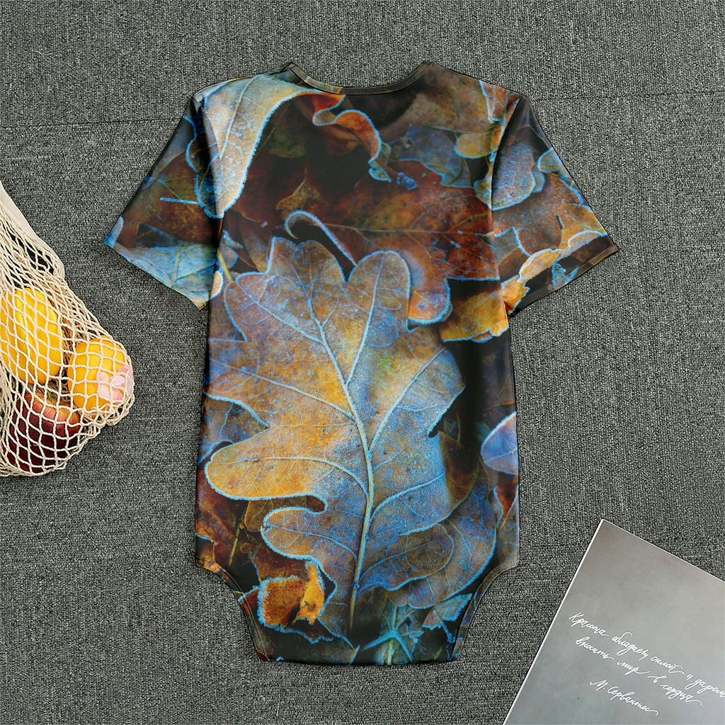 Frozen Oak leaf Print Men's Bodysuit