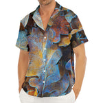 Frozen Oak leaf Print Men's Deep V-Neck Shirt