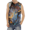 Frozen Oak leaf Print Men's Fitness Tank Top