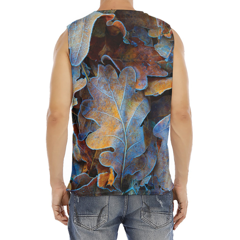 Frozen Oak leaf Print Men's Fitness Tank Top