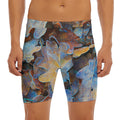 Frozen Oak leaf Print Men's Long Boxer Briefs