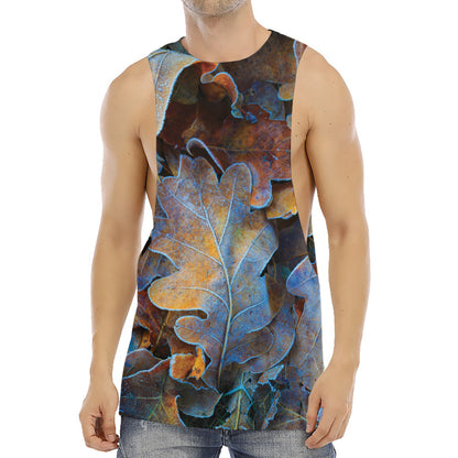 Frozen Oak leaf Print Men's Muscle Tank Top