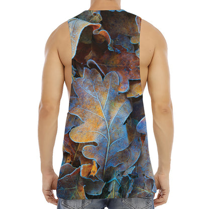 Frozen Oak leaf Print Men's Muscle Tank Top