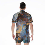 Frozen Oak leaf Print Men's Rompers