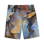 Frozen Oak leaf Print Men's Sports Shorts