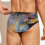 Frozen Oak leaf Print Men's Swim Briefs