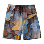 Frozen Oak leaf Print Men's Swim Trunks