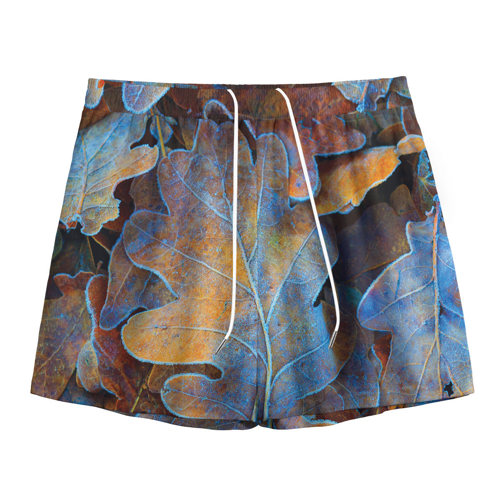 Frozen Oak leaf Print Mesh Shorts