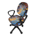 Frozen Oak leaf Print Office Chair Cover
