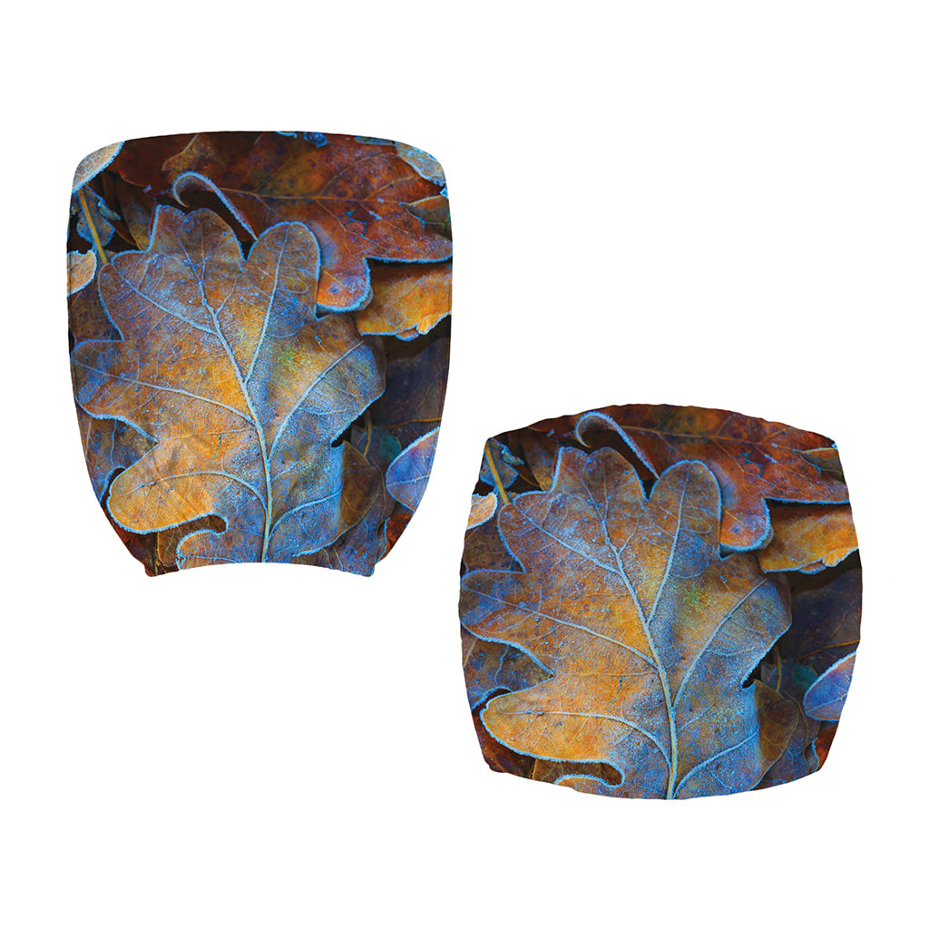 Frozen Oak leaf Print Office Chair Cover
