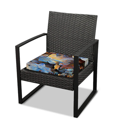 Frozen Oak leaf Print Outdoor Seat Cushion Cover
