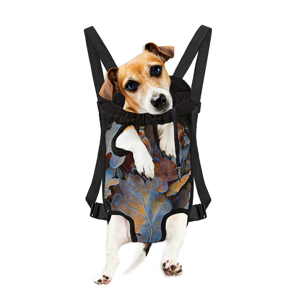 Frozen Oak leaf Print Pet Carrier Backpack