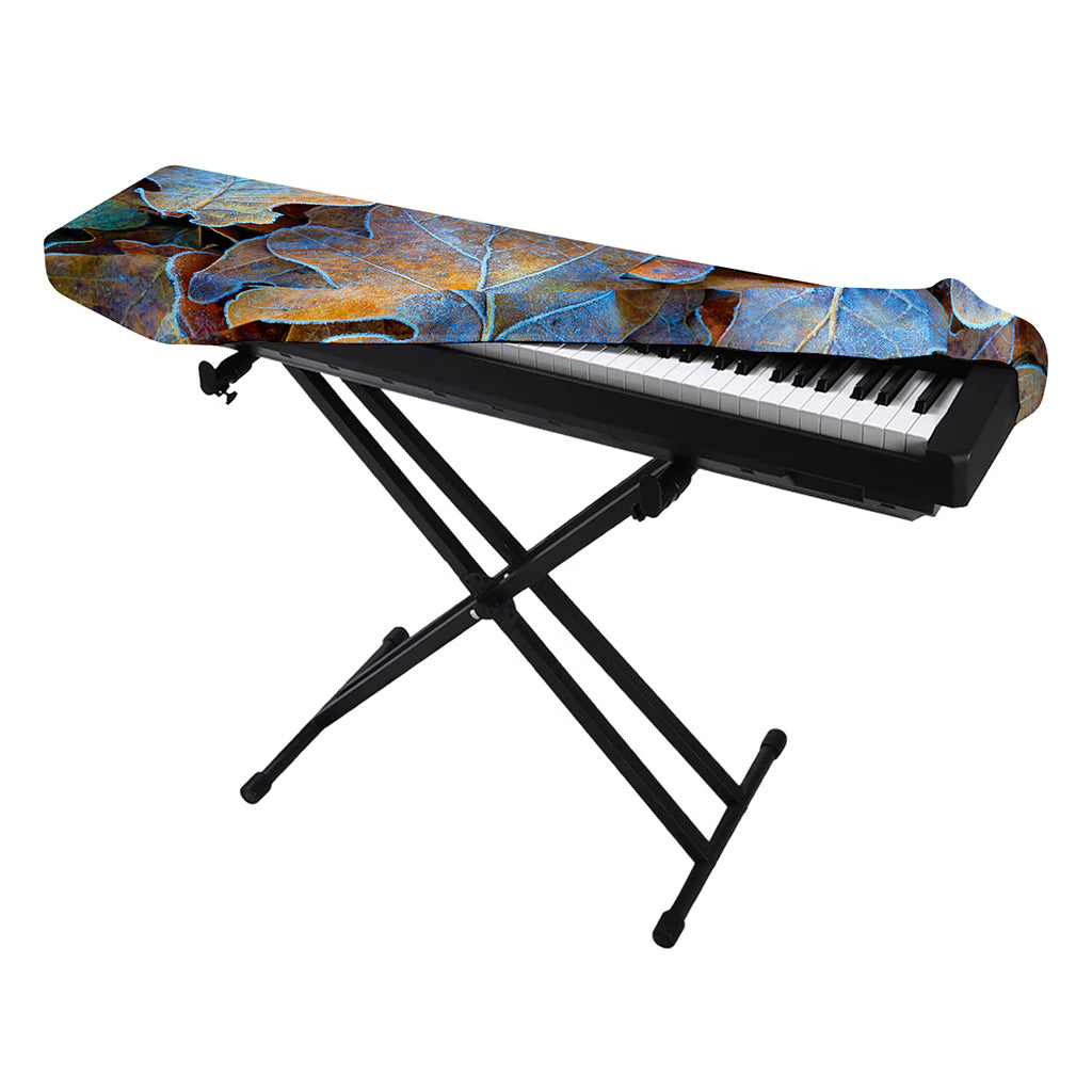Frozen Oak leaf Print Piano Keyboard Cover