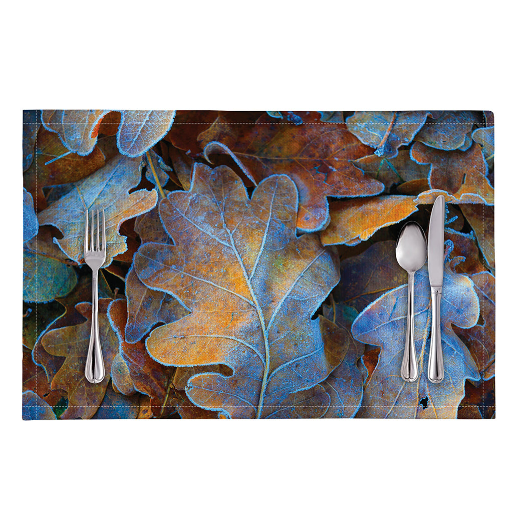 Frozen Oak leaf Print Placemat