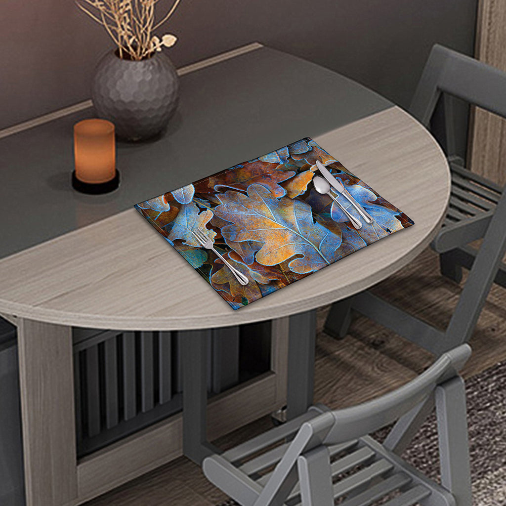 Frozen Oak leaf Print Placemat