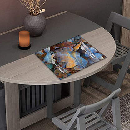 Frozen Oak leaf Print Placemat