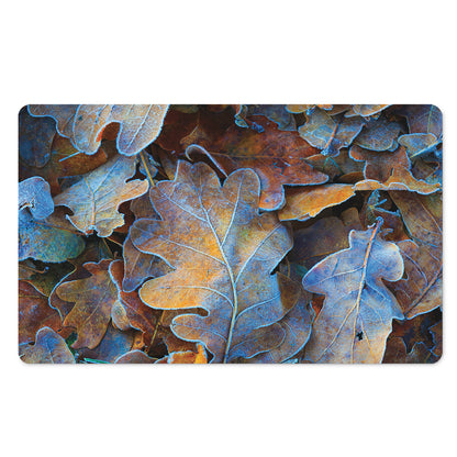 Frozen Oak leaf Print Polyester Doormat