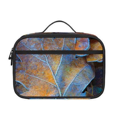 Frozen Oak leaf Print Portable Lunch Bag